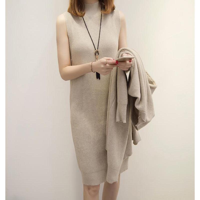 Autumn and Winter Fashion Casual Coat Loose Long-sleeved Sweater Mid-length Cardigan