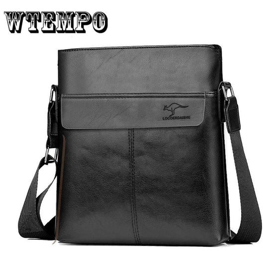 Messenger Shoulder Bag Men Leather Briefcase Casual Business Crossbody Handbag