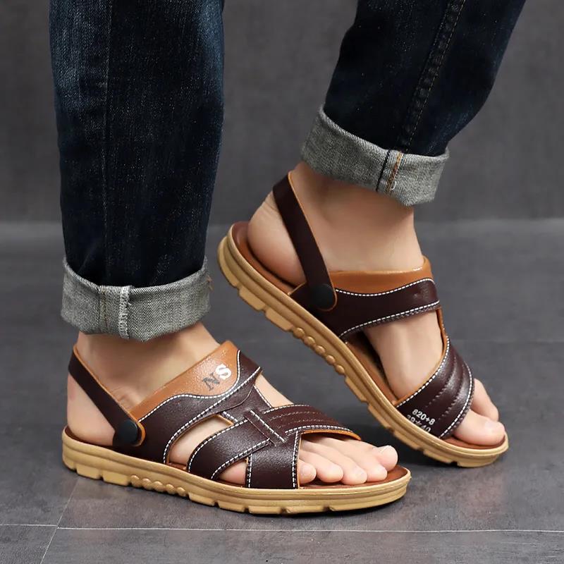 Fashion Breathable Sandals Soft Sole Sandals Sprayed Men's Sandals Summer Sandals Beach