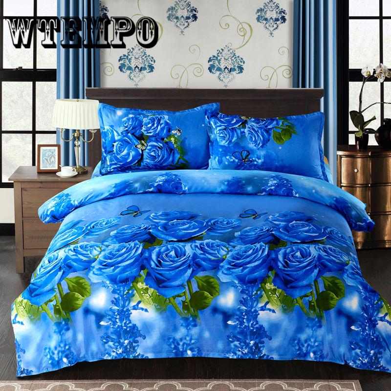 Luxury 3d Fly Horse 4pcs Bedclothes Queen Bedding Set Bedlinen  Bedding Sets Duvet Cover Set