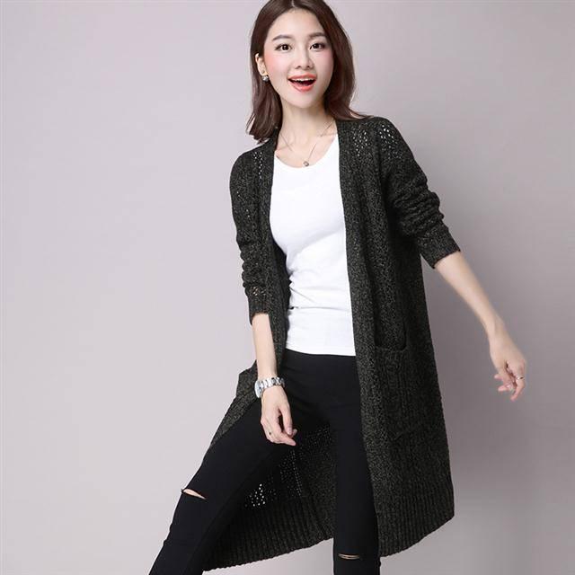 Fashion Long Cardigan Women 2019 Fashion Harajuku Loose Knit Sweater Women Casual Jacket Coat Autumn