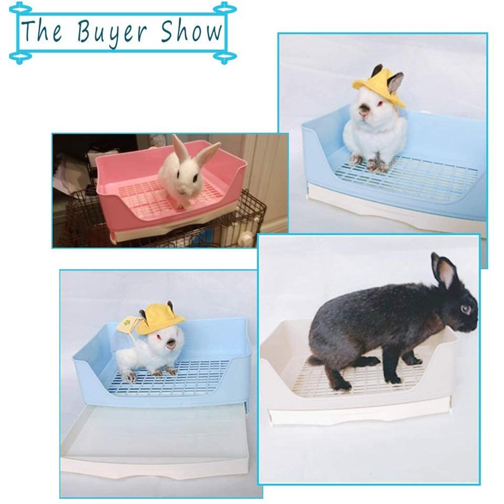 Large Rabbit Toilet Trainer Potty Corner Tray Garbage with Drawer Pet Tray Adult Hamster Guinea Pig Ferret Rabbit