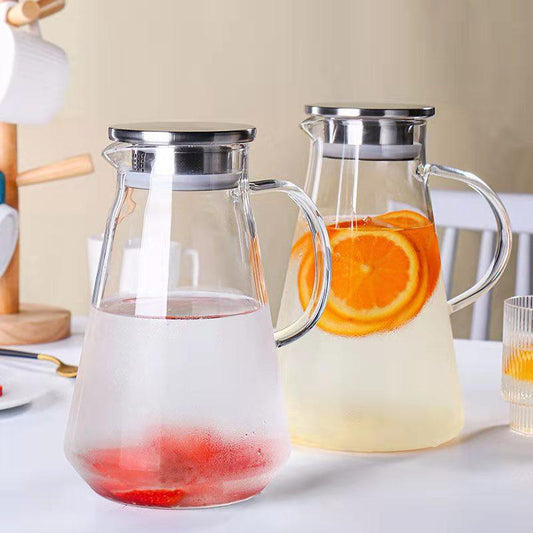 Cold Kettle Glass Kettle High Temperature Resistant Cold Water Cup Household Teapot Cool White Water Bottle Set Large Capacity