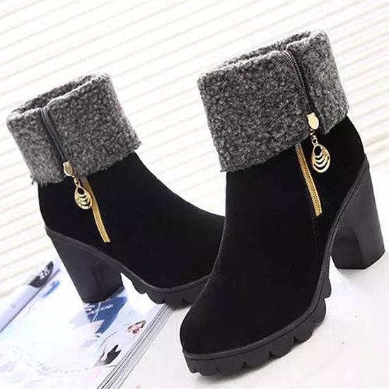 Women's Boots Women Ankle Boots Platform High Heels Buckle Shoes Short Boot Ladies Snow Boots