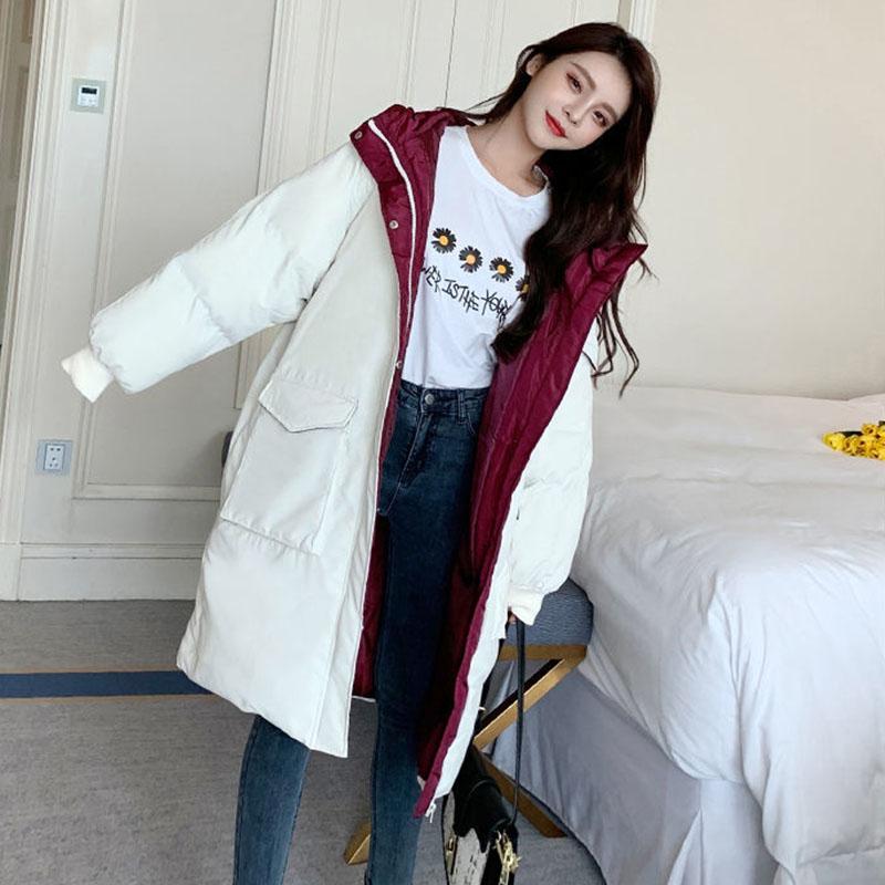 Winter Down Cotton-padded Jacket Women's Korean Mid-length Winter Jacket Large Size Thick Padded Coat