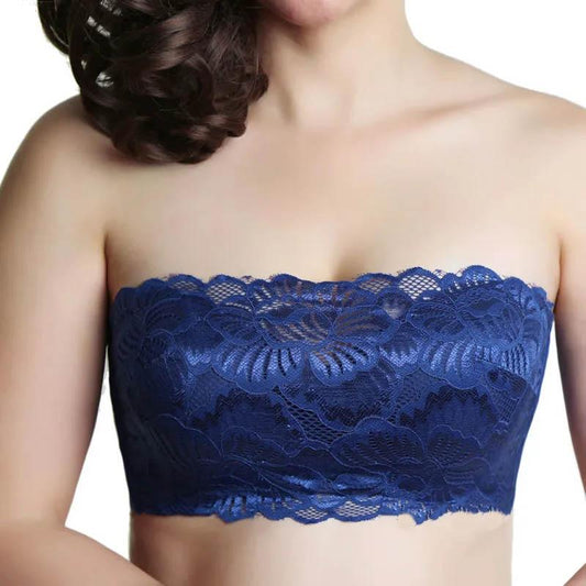 Strapless Silicone Non-slip Gather Half Cup Spring and Summer Thin Tube Bra Bra Large Size Thin Anti-glare Anti-sagging Breathable Sexy Bra