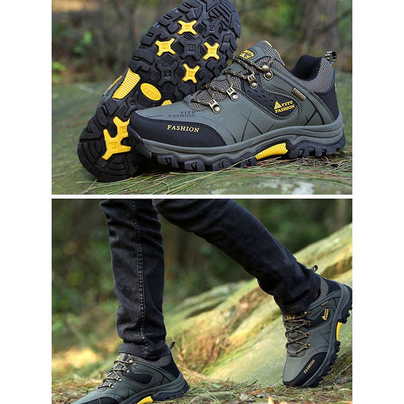 Men Winter Snow Boots Waterproof Leather Sneakers Super Warm Men's Boots Outdoor Male Hiking Boots Work Shoes