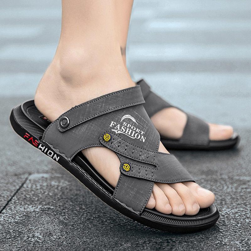 Summer Dual Purpose Men's Sandals Non-slip Soft-soled Slippers Casual Wear Waterproof Sandals