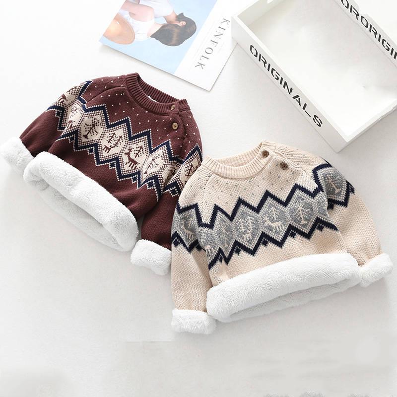 Children's Sweater Autumn Winter Kids Knitted Turtleneck Pullover Sweater for Boys Girls