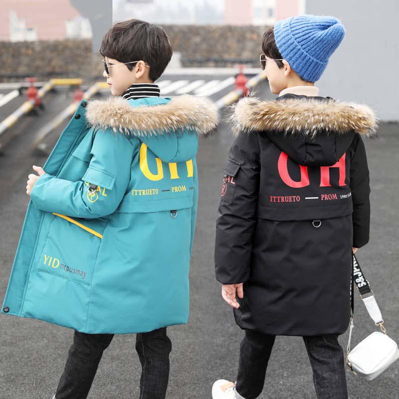 Winter Jackets for Boys Warm Coat Kids Clothes Children Clothing Baby Fur Hooded Jacket Down Parkas