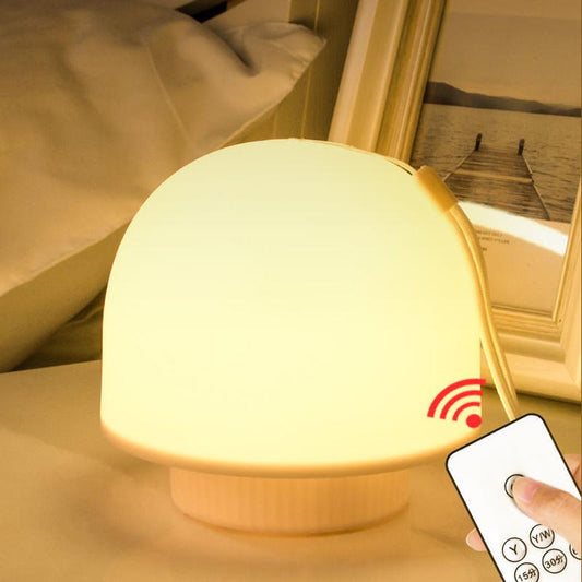 Portable Night Light Eye Protection Lamp Unplugged Bedroom Bedside Remote Control Rechargeable Small Table Lamp Children’s Sleep Supplement Light