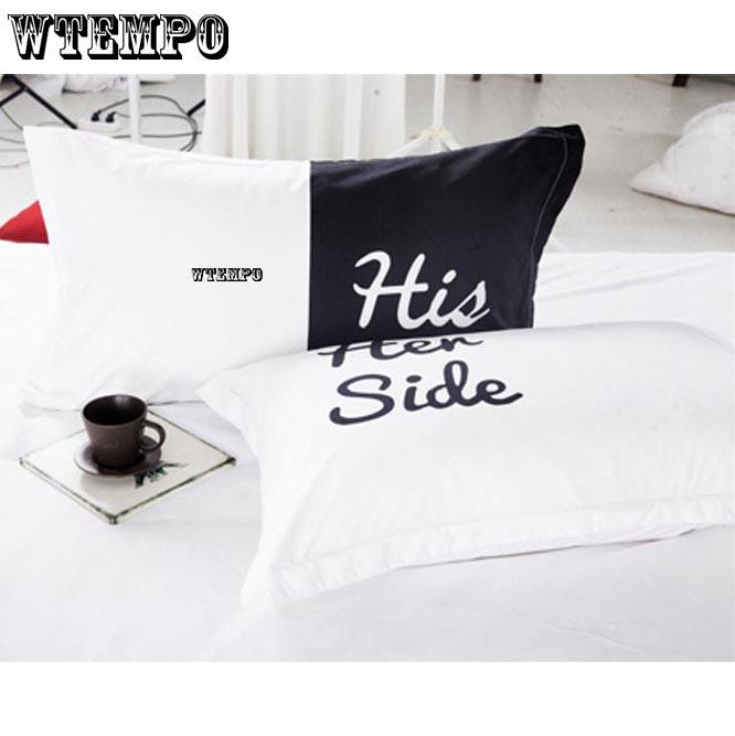 3pcs Set Duvet Cover 3D Bedding Sets White and Black Couple Lovers Cute Pillowcase Bedclothes