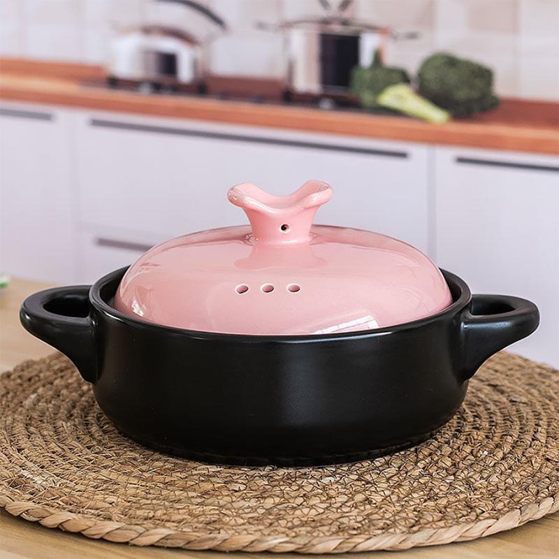 Casserole Stew Pot Soup Household High Temperature Resistant Ceramic Pot Complementary Food Small Casserole Stone Pot