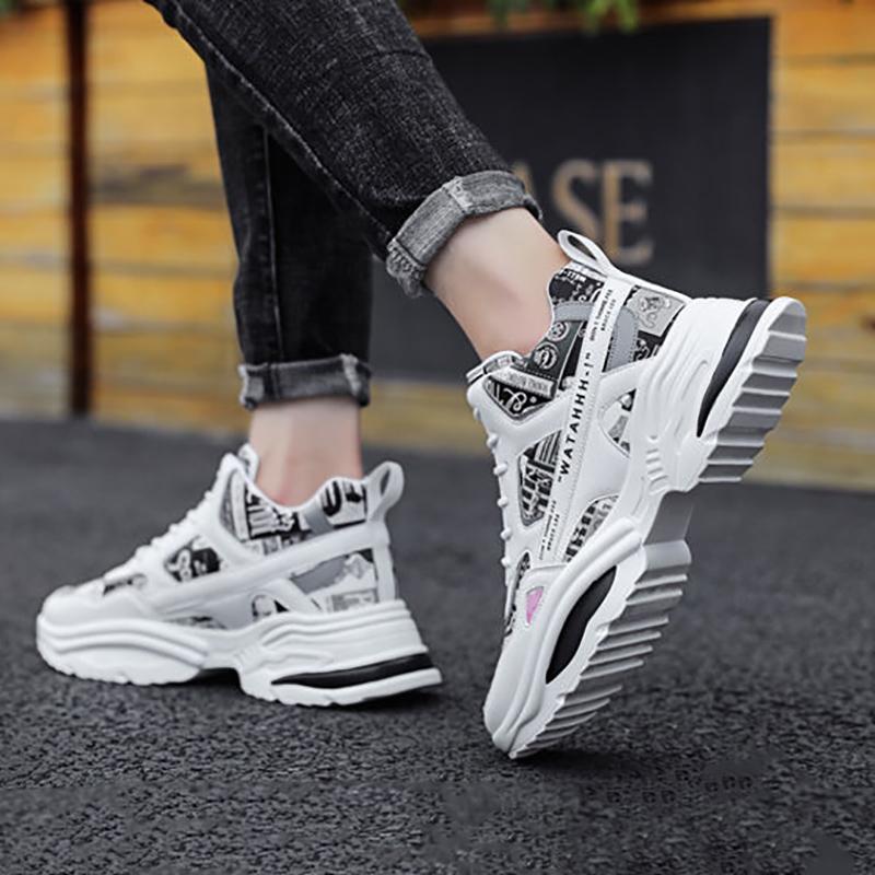 Spring Men's Shoes Korean Style Trendy All-match Sneakers Boys' Sports and Leisure Running Shoes