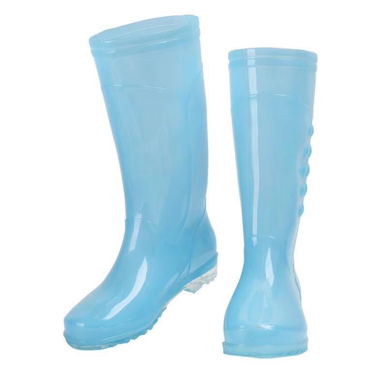 Rain Boots Women's High Tube Water Shoes Rain Boots Tendon Bottom Non-slip Waterproof Water Shoes Women's Detachable Warm Rain Boots