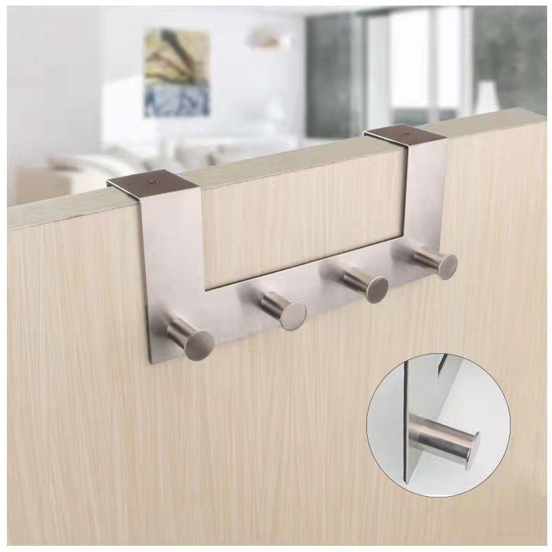 4/6 Hooks Towel Rail Refrigerator Towel Hanger Coat Hook Non-marking Hook Clothes Hang Wall Hook Kitchen Cabinets Organization Tool Organizer