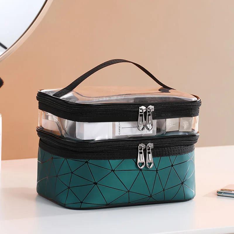 Cosmetic Bag Large-capacity Storage Bag Korean Student Advanced Portable Go Out and Carry-on Layered Cosmetic Case