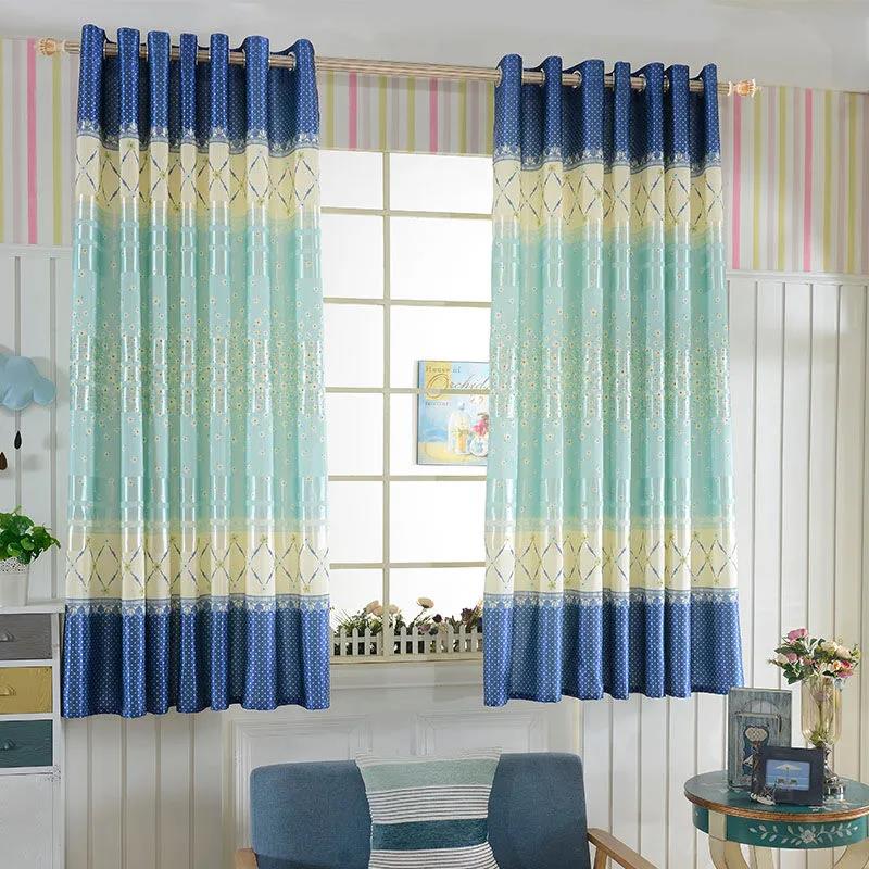 Modern Minimalist Shade and Heat Insulation Finished Short Curtains for Living Room and Bedroom Bay Window Blackout Curtains