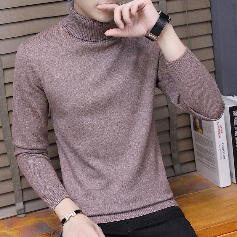 Cashmere Sweater Men Turtleneck Brand Mens Sweaters Slim Fit Solid Color Pullovers Men Knitwear Male