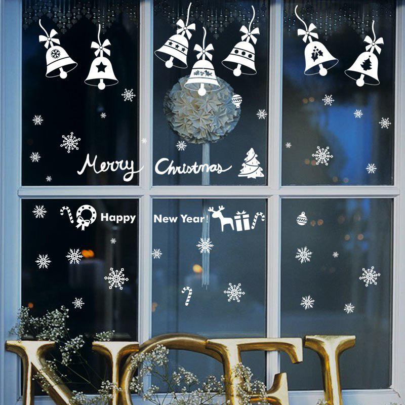 [Christmas Monopoly ]Christmas Window Stickers Christmas Bells Holiday Home Decoration Wall Stickers