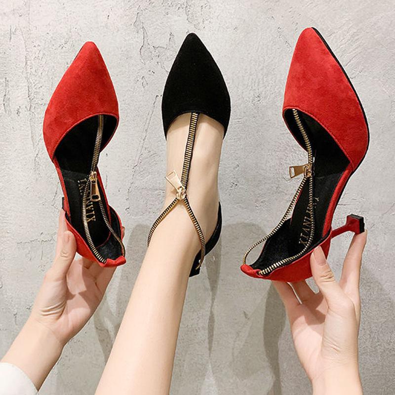 French Girl High Heels Spring All-match Sexy Hollow Stiletto Pointed Sandals