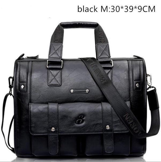 2 Size Brand Business Genuine Leather Men Bag Travel Bag Messenger Bags Computer Handbag Cowhide