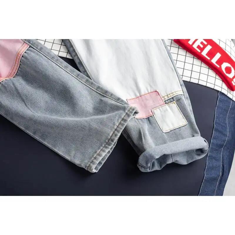 Summer Men's Small Feet Casual Denim Nine-point Pants Net Red Same Paragraph Harem Pants Beggar Pants