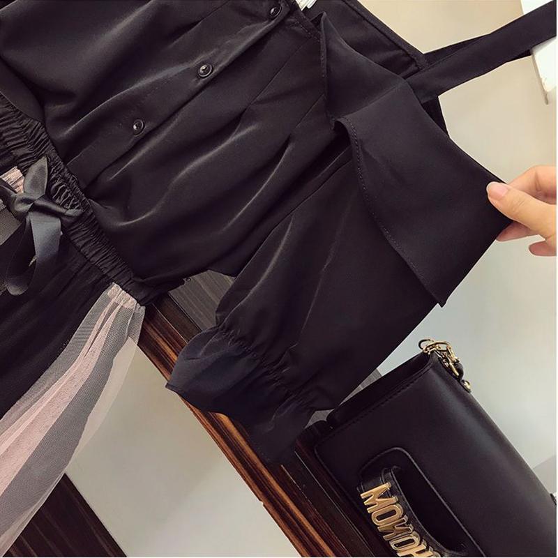 2-Pieces Ladies Suit Skirt Short Sleeve Mid-length One Shoulder Button Bow Casual Vacation Office Home