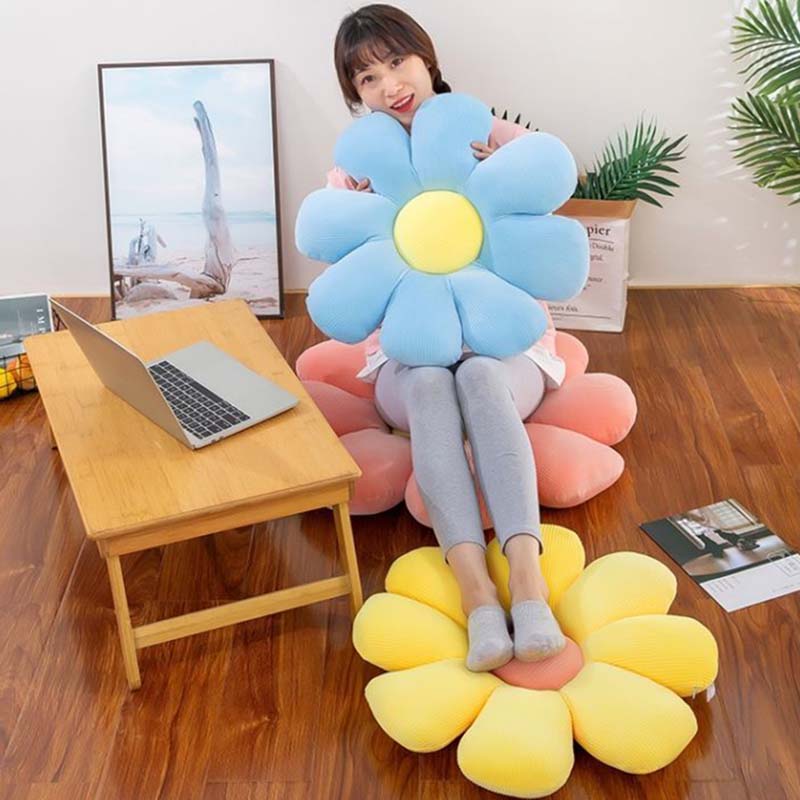 Small Daisy Cushion Cushion Small Flower Cushion Flower Cushion Sun Flower Cushion Household Seat Cushion Eight Petals