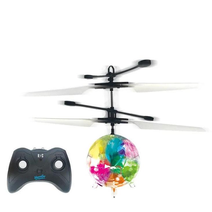 Mini Children Flash Flying Ball Colorful Shinning Light LED Remote Control Aircraft Crack Planet Toy