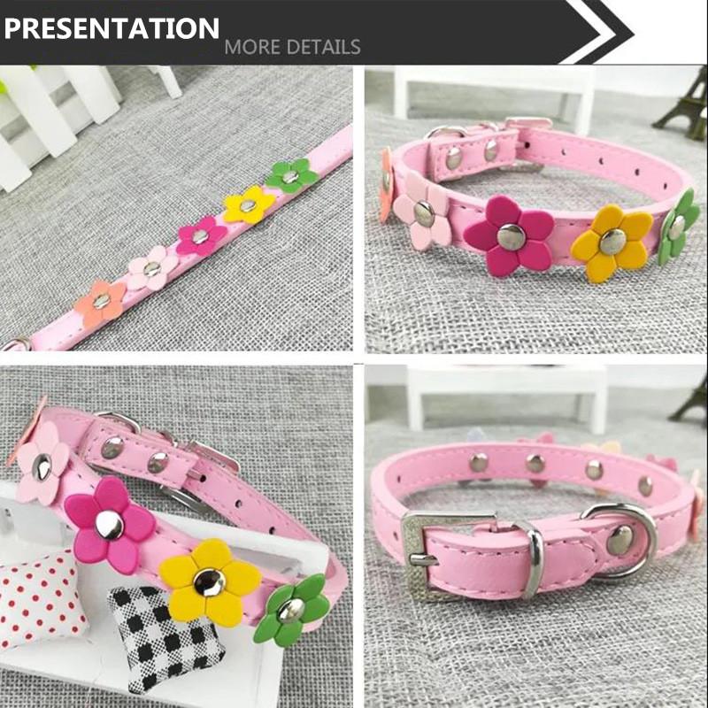 Pet Cat Cat Collar Cute Flowers Teddy Dog Collar Puppies Collar Kittens Neckwear Adjustable Collar Pet Dog's Cat's Neckerchief Dog Leash Collar