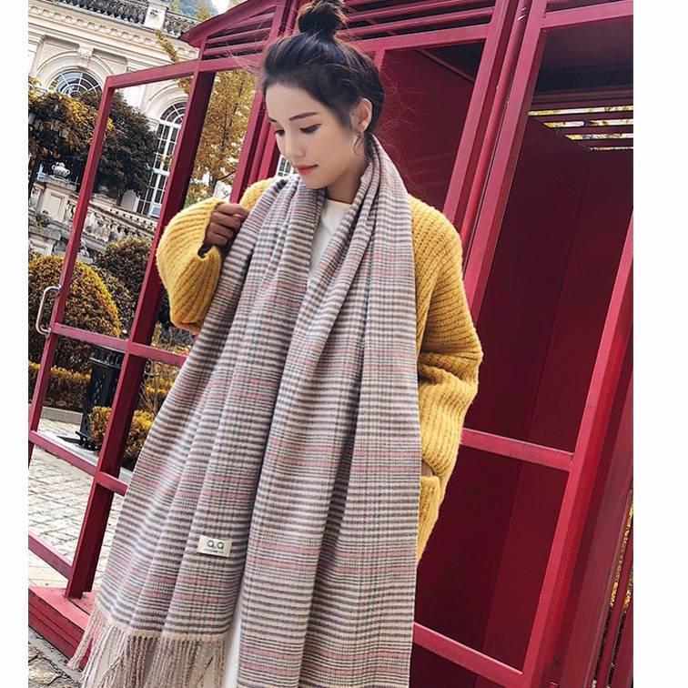 Women Cashmere Scarf Plaid Women Fashion Warm Winter Shawl for Women Pashmina Shawl