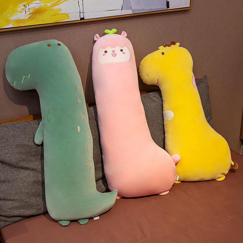 Lovely Washable Dinosaur Long Pillow Plush Dolls Soft Kids Plush Bed Sleeping Plush Doll Cute Kids Doll Gifts