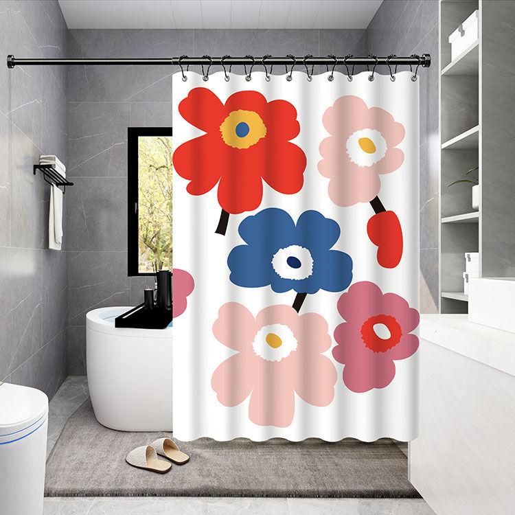 Hook Bathroom Shower Curtain Waterproof and Mildewproof Bathroom Curtain Thickened Shower Curtain