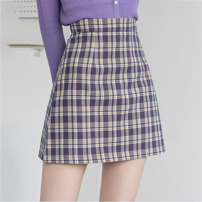 Women High Waist Pleated Skirt School Girl Plaid A-Line Flare Skater Short Skirt Uniforms Cosplay Sweet Girls