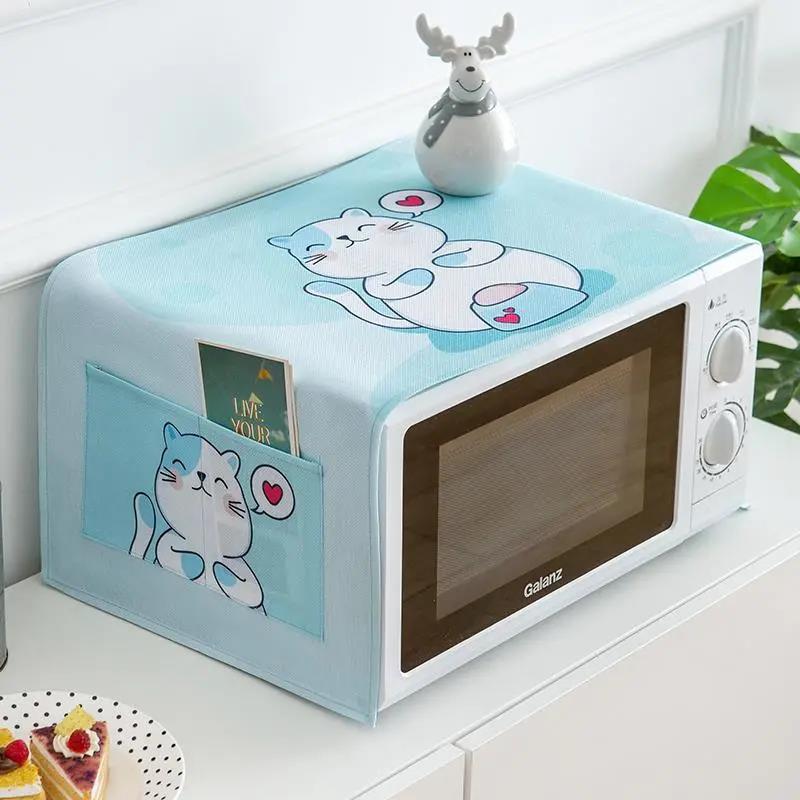 Microwave Oven Cover Dust Cover Oven Cover Cloth Oil-proof Cover Waterproof Household Dust-proof Cloth Refrigerator Dust-proof Cover Towel