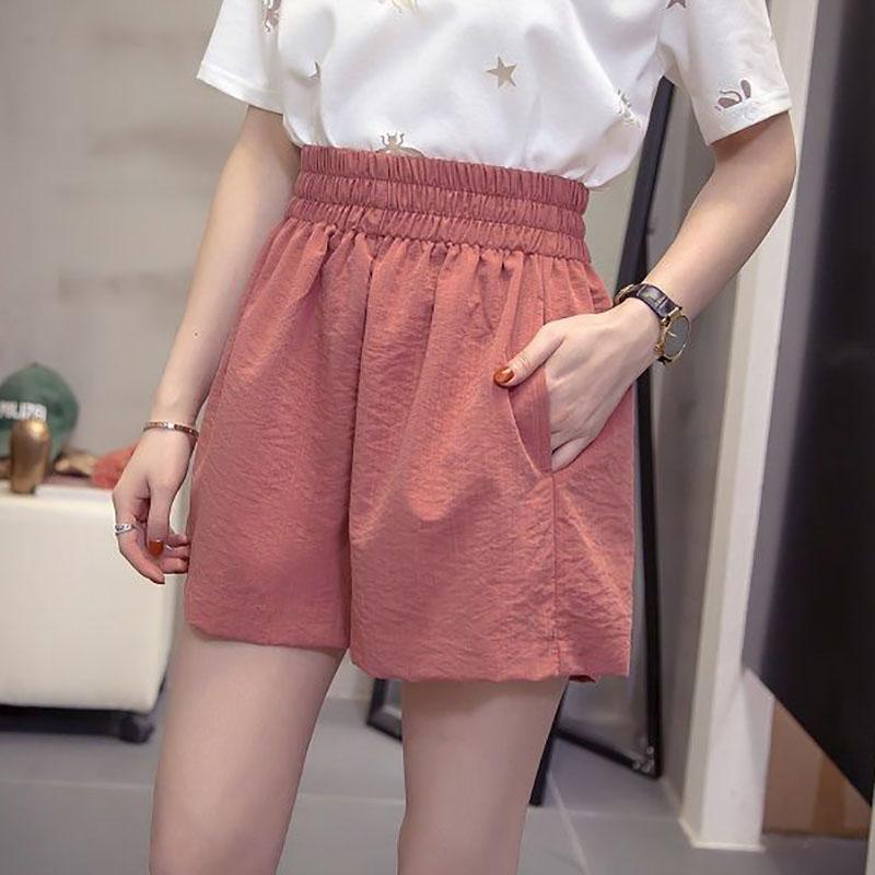 200 Kg Can Wear Large Size Wide-leg Shorts Female Summer Loose High-waist Shorts Female Students Casual All-match Pants