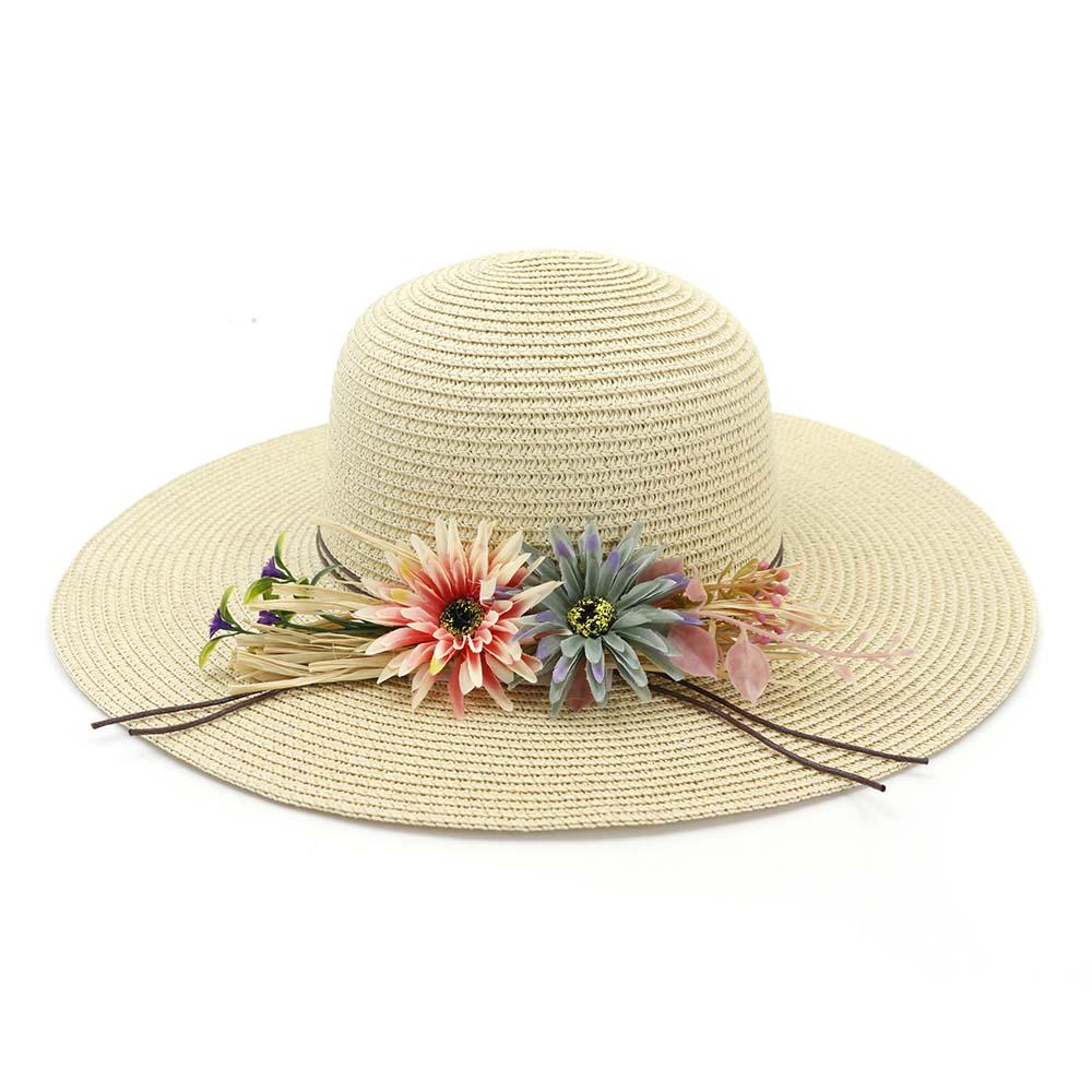 Hot Womens Wide Brim Summer Beach Sun Hat Straw floppy Elegant Bohemia Cap