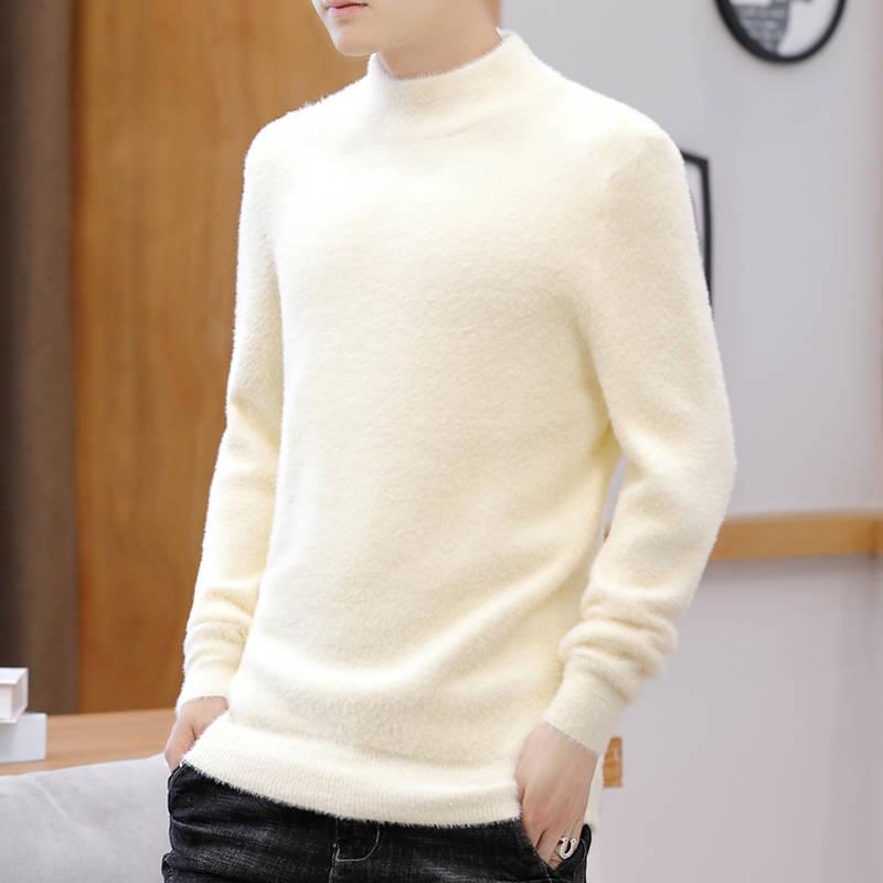 Men's Turtleneck Sweater 2019 Autumn Winter Casual Sweater Men's Slim Fit Knitted Pullovers Jumper