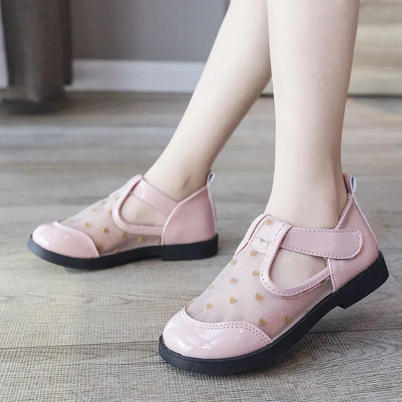 Children's Gauze Sandals Princess Party Performance Soft Sole Shoes Anti-slip Low Heel Casual Shoes for Girls