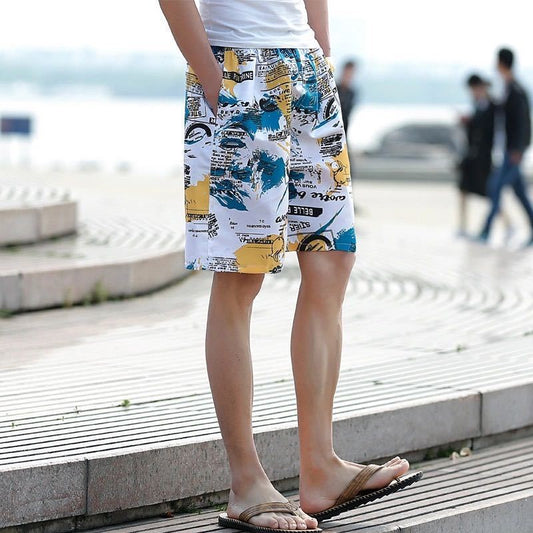 Beach Pants Men's Thin Summer Men's Shorts Casual Loose Summer Quick-drying Five-point Pants Shorts Sports Big Pants