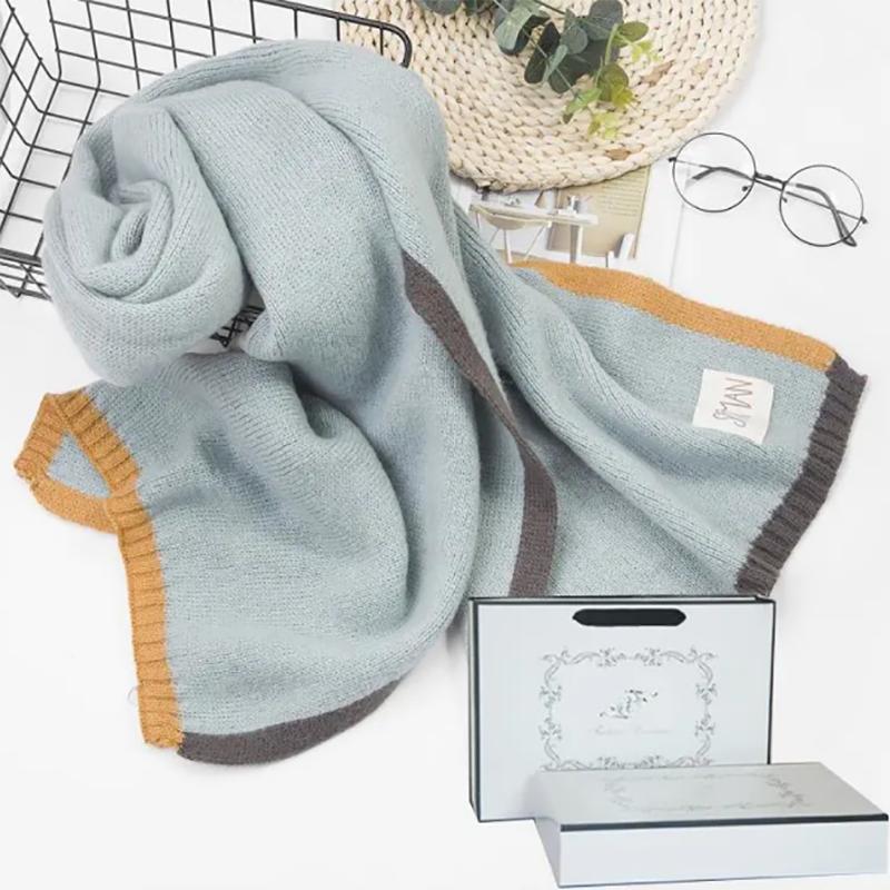 Scarf Female Winter Cute Korean Style Wild Simple Wool Student Winter Scarf Women's