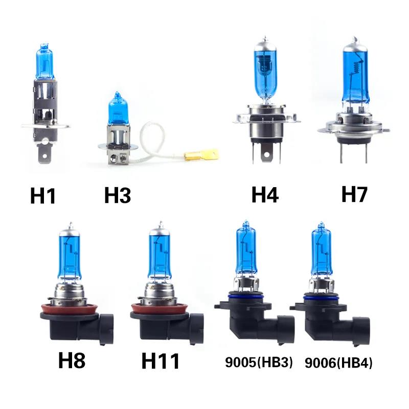 12V 100W Car Halogen Lamp H1/H3/H4/H7/H8/H11/9005/9006Integrated Lamp 6000K Ultra-white Lamp Car Light Bulb