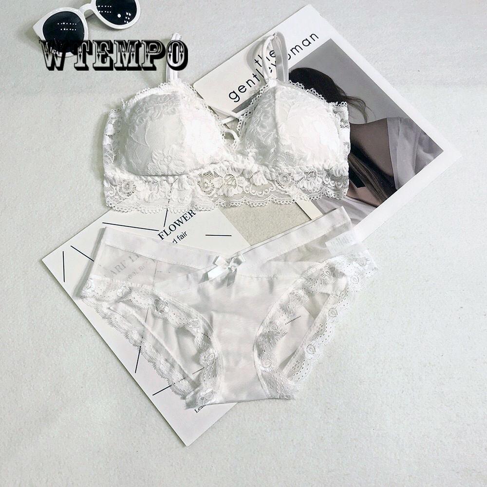 Sexy Lace Bra Set Women Underwear Set Push Up Bra Set Sexy Lace Briefs Lingerie Cup