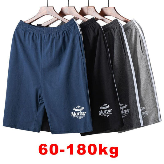 100% Cotton Middle-aged and Elderly Men's Shorts Plus Fat Big Size Summer Thin Five-point Pants Super Fat Sports Pants