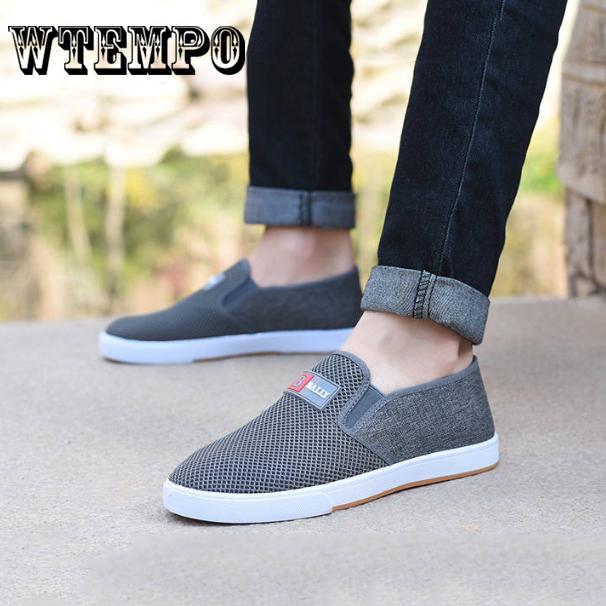 WTEMPO Brand Men's Shoes Fashion Canvas Shoes Men Loafers