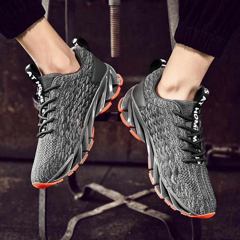 Fish Scale Blade Large Size Men's Shoes Running Shoes Gym Flying Mesh Sports Shoes