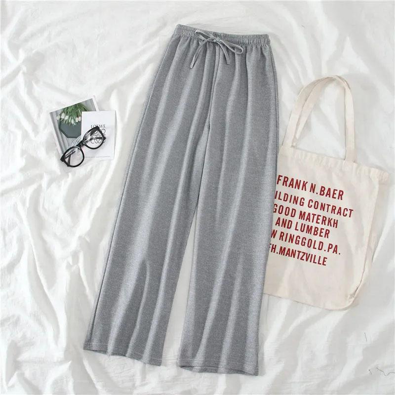 2PCS Women's Summer Short Short Sleeve + Wide Leg Pants Casual Sports Pants Two-piece Suit Student Ladies Korean Loose Suit