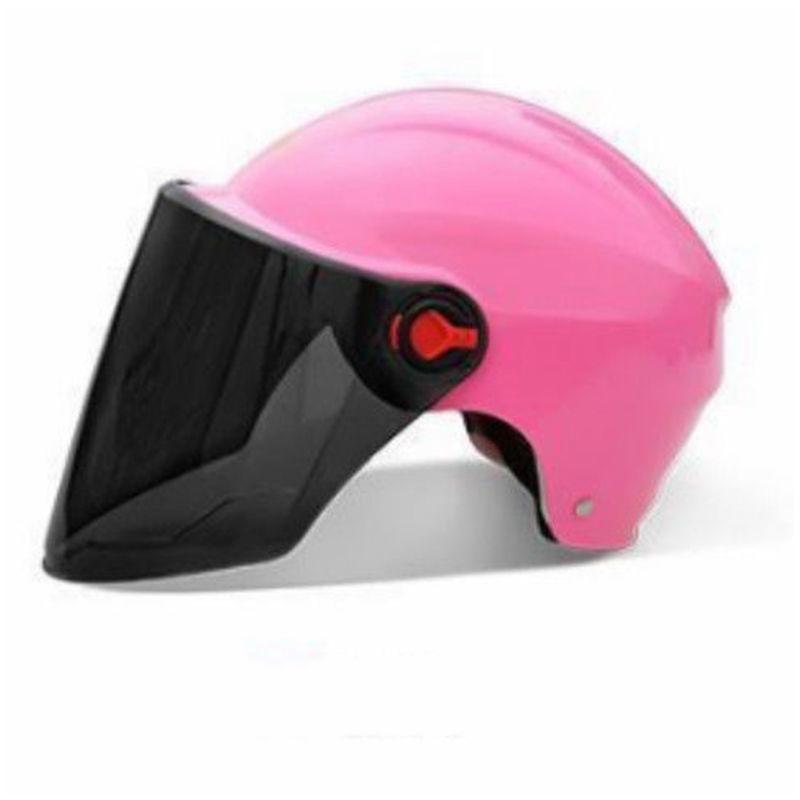 Summer Unisex Battery Car Helmet Four Seasons Breathable Lightweight Sun Protection Helmet Sunscreen Motorcycle Half Helmet