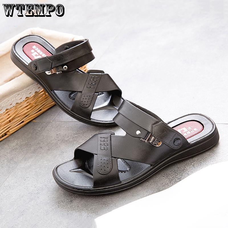 Men's Sandals Summer Soft Bottom Casual Beach Non-slip Men's Sandals and Slippers